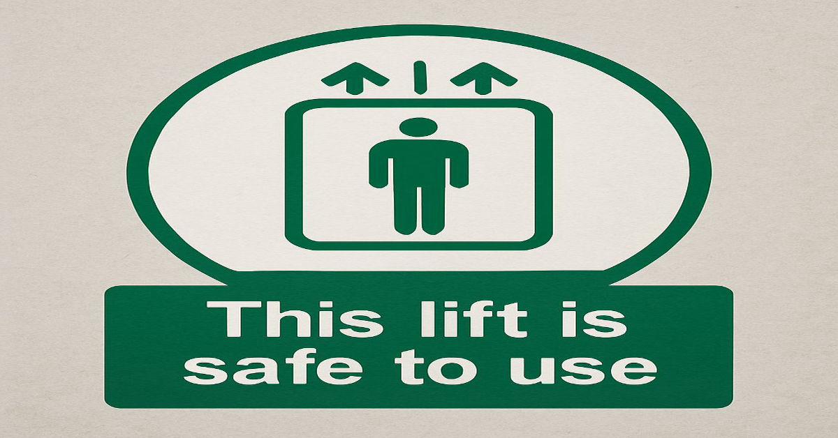 This Sign Shows When a Lift Is Safe to Use