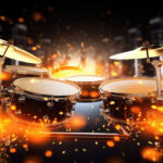 Pair of Cymbals on a Drum Set