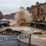 Glasgow Water Main Break Shettleston Road