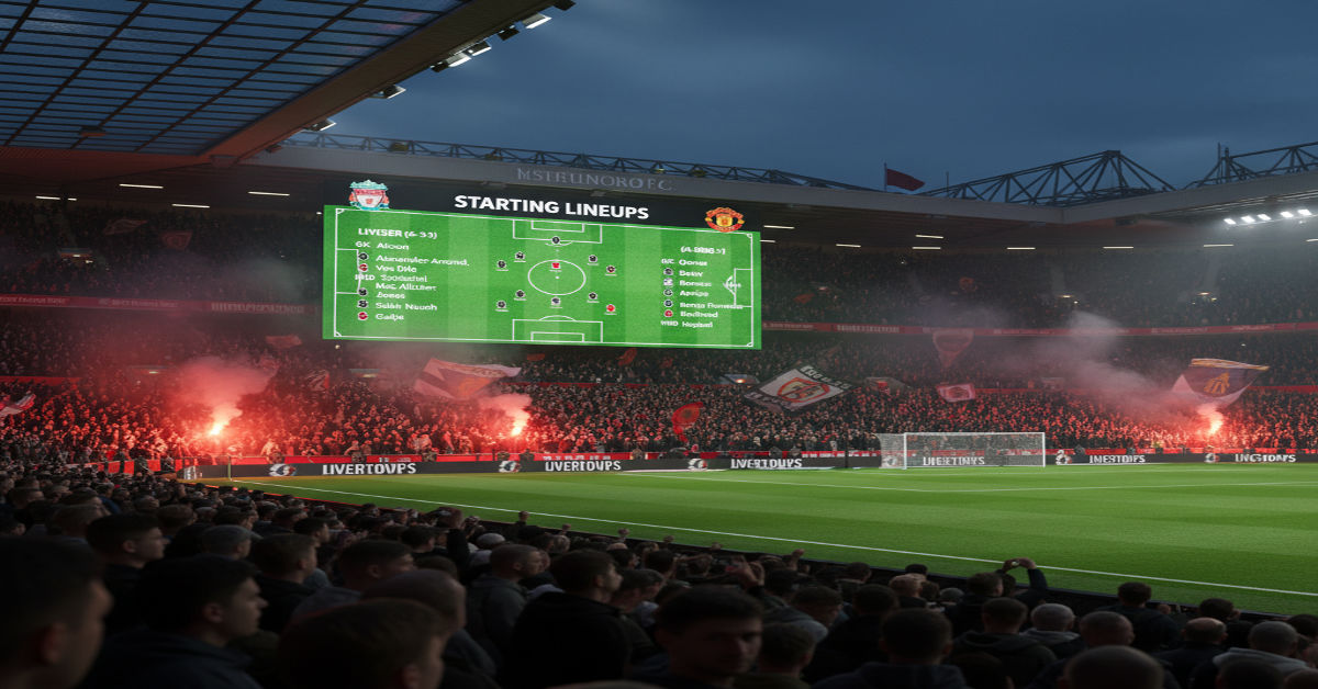 Man United vs Liverpool F.C. Lineups