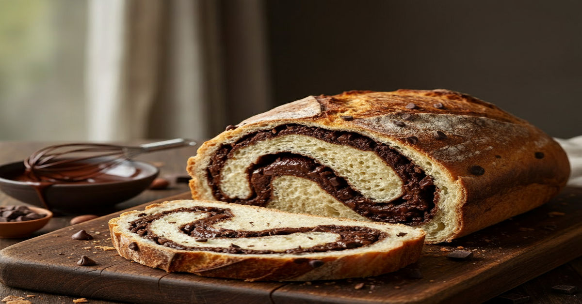 Loaf with a Chocolate Swirl
