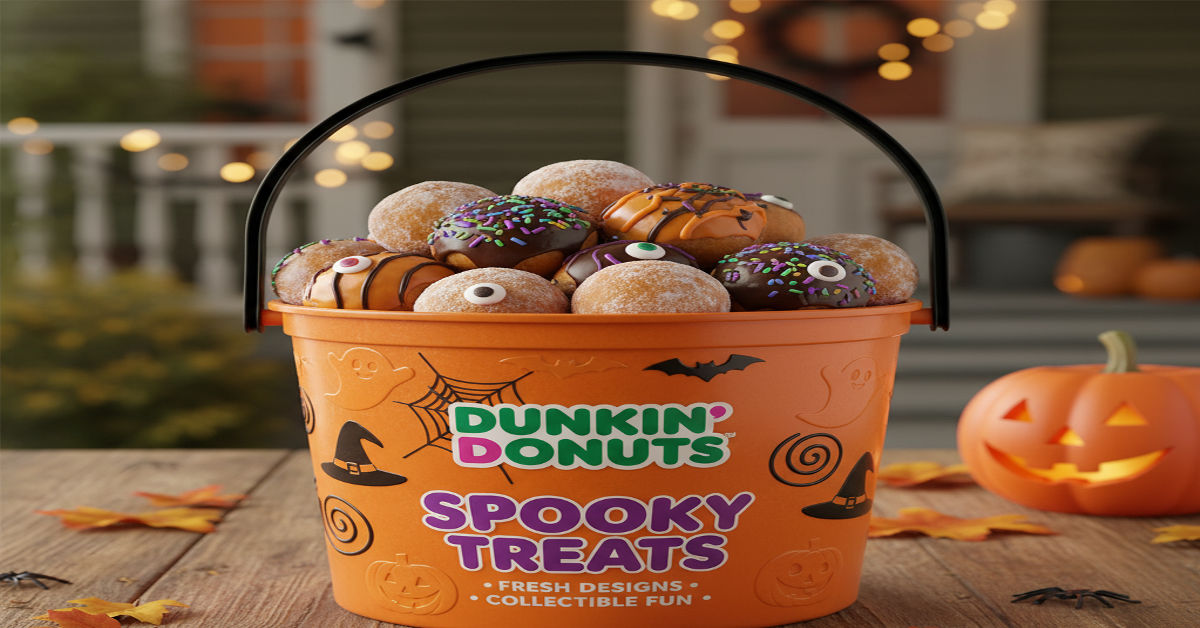 Dunkin Donuts Halloween Munchkins Bucket