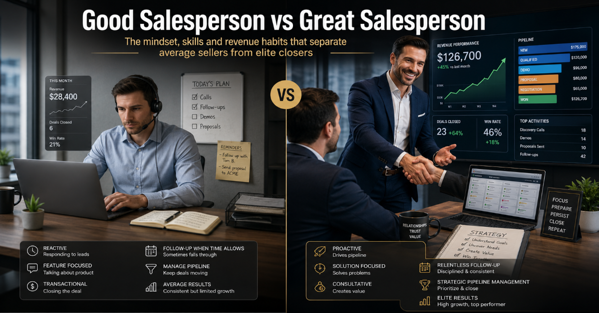 Good Salesperson vs Great Salesperson