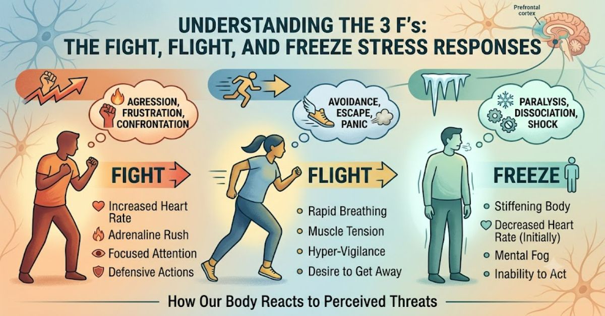 Understanding the 3 F's: How Fight, Flight, and Freeze Shape Human Stress Responses