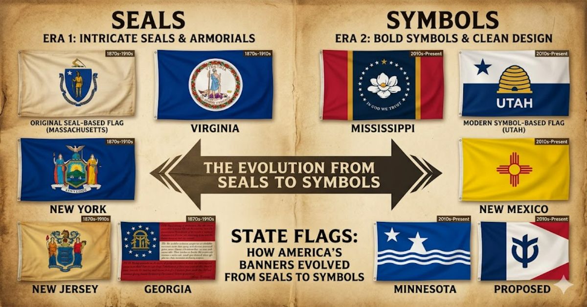 State Flags: How America’s Banners Evolved from Seals to Symbols