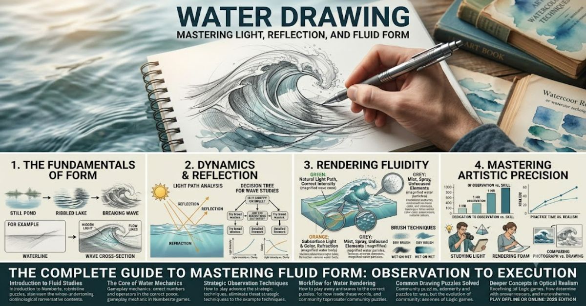 Water Drawing: Mastering Light, Reflection and Fluid Form