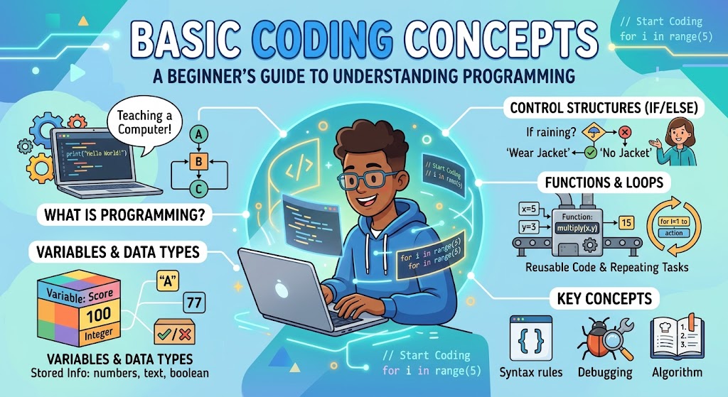Basic Coding Concepts: A Beginner's Guide to Understanding Programming