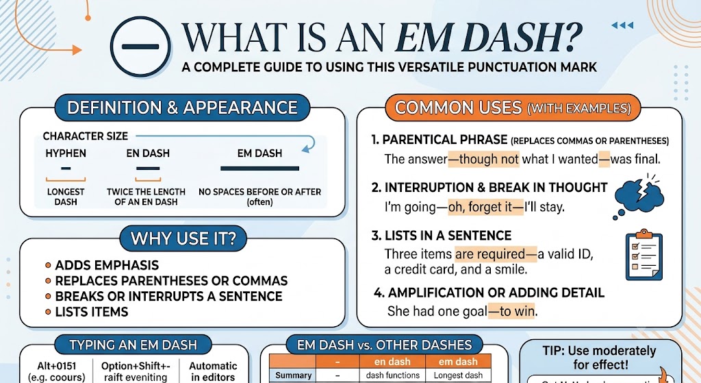 What Is an Em Dash? A Complete Guide to Using This Versatile Punctuation Mark