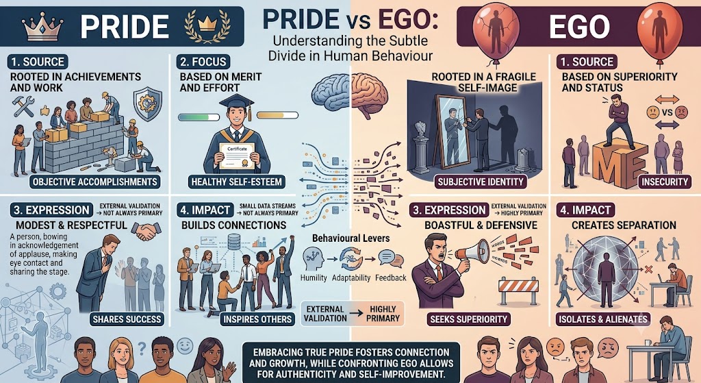 Pride vs Ego: Understanding the Subtle Divide in Human Behaviour