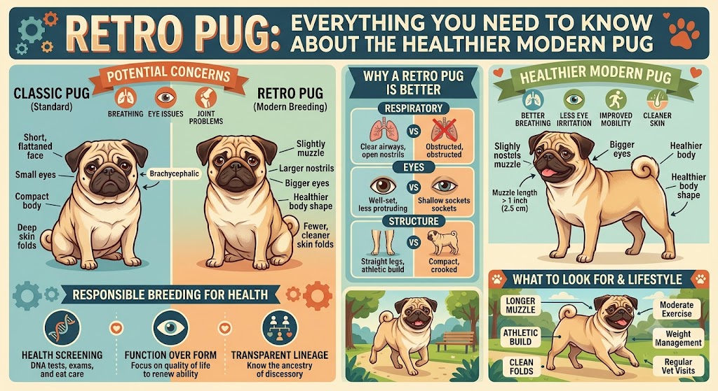 Retro Pug: Everything You Need to Know About the Healthier Modern Pug