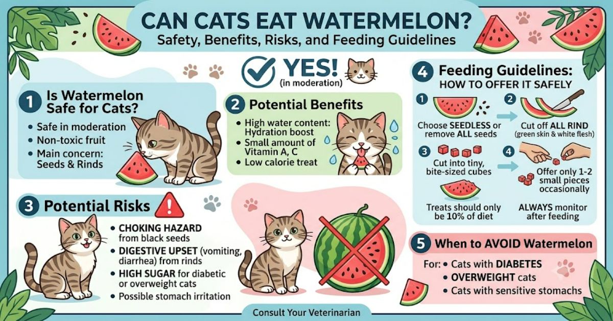 Can Cats Eat Watermelon? Safety, Benefits, Risks, and Feeding Guidelines