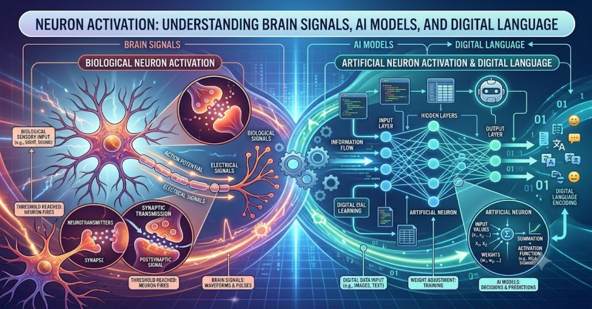 Neuron Activation: Understanding Brain Signals, AI Models, and Digital Language