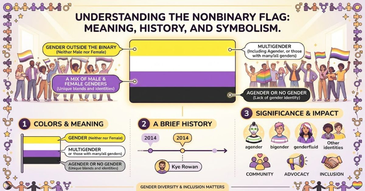 What is a Nonbinary Flag: Meaning, History, and Symbolism Explained