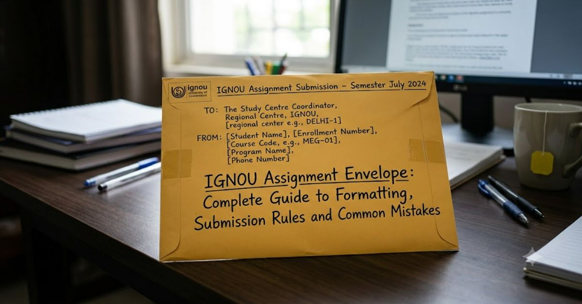 IGNOU Assignment Envelope: Complete Guide to Formatting, Submission Rules and Common Mistakes