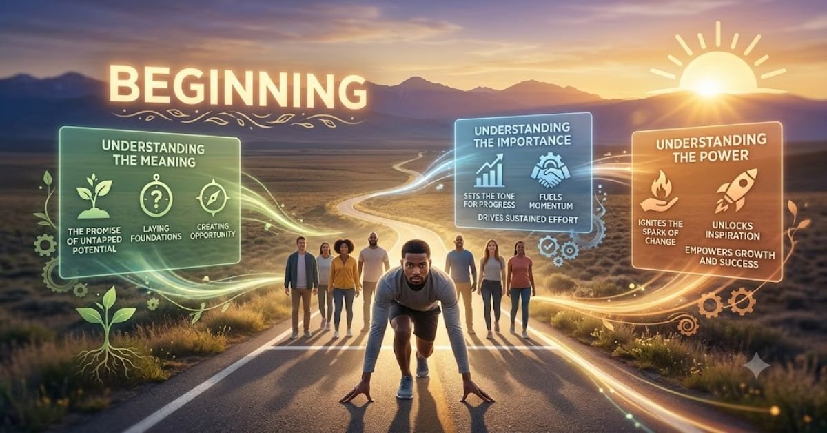 Beginning: Understanding the Meaning, Importance and Power of a Strong Start