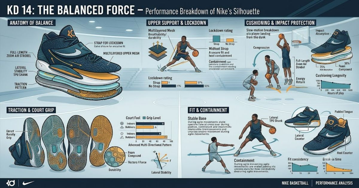 KD 14: Performance Breakdown of Nike’s Balanced Basketball Silhouette