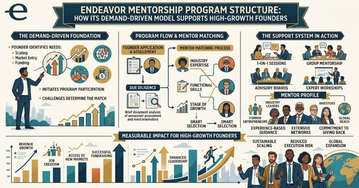 Endeavor Mentorship Program Structure: How Its Demand-Driven Model Supports High-Growth Founders