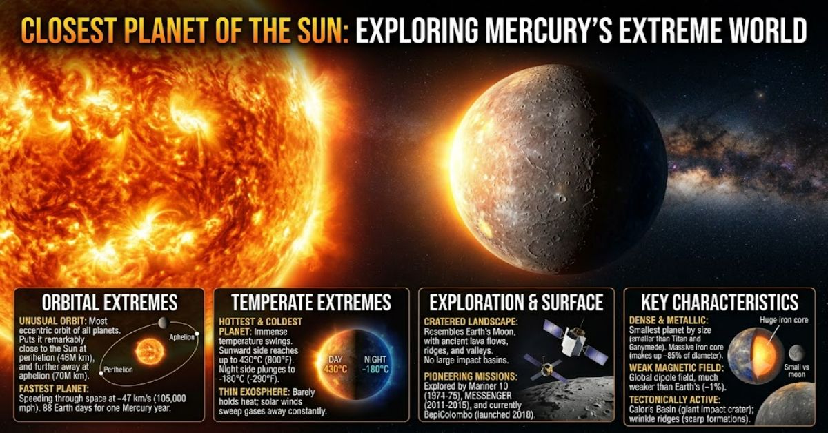 Closest Planet of the Sun: Exploring Mercury’s Extreme World