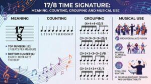 17/8 Time Signature: Meaning, Counting, Grouping and Musical Use
