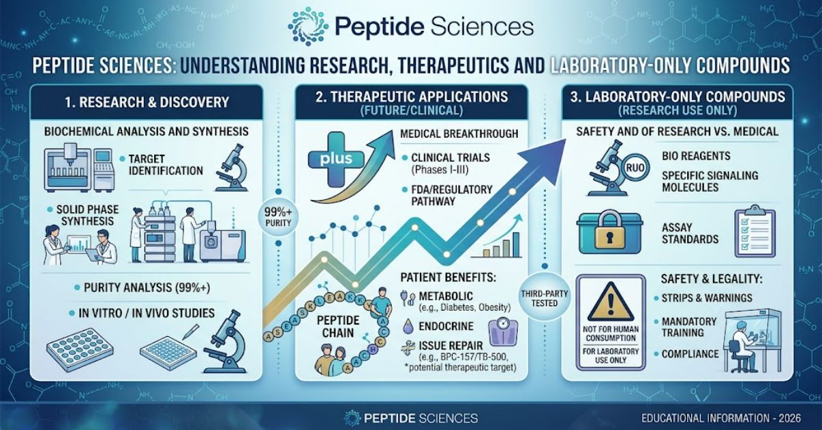 Peptide Sciences: Understanding Research, Therapeutics and Laboratory-Only Compounds