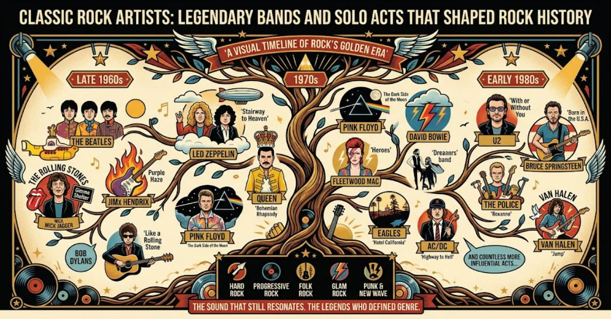 Classic Rock Artists: Legendary Bands and Solo Acts That Shaped Rock History