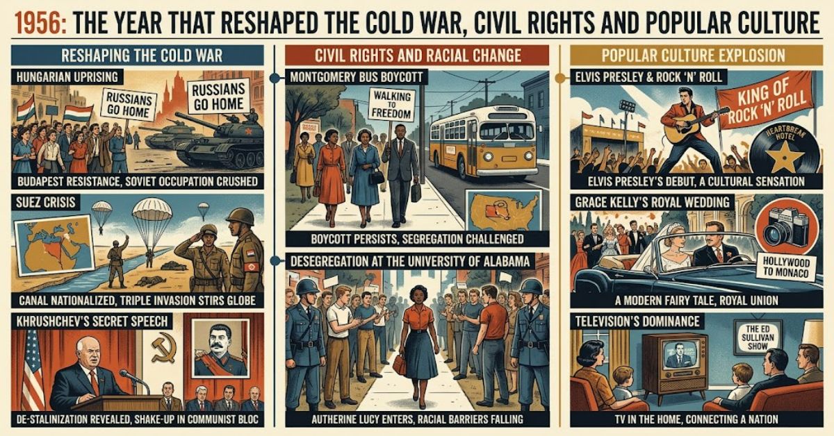 In 1956: The Year That Reshaped the Cold War, Civil Rights and Popular Culture