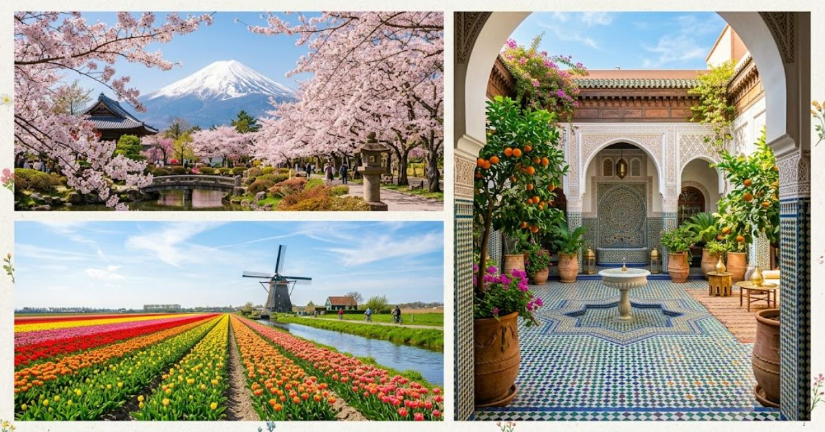 Best Places to Visit in Spring: Japan, the Netherlands and Morocco