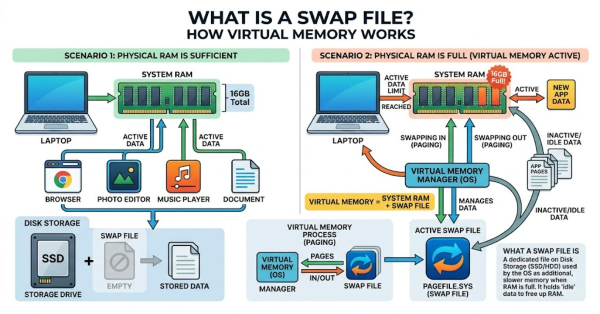 What Is a Swap File? How Virtual Memory Works