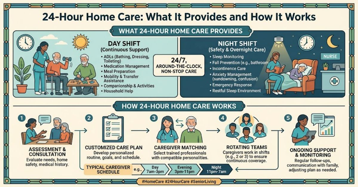 24-Hour Home Care: What It Provides and How It Works