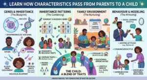 How Do the Characteristics of Mother and Father Pass to a Child?