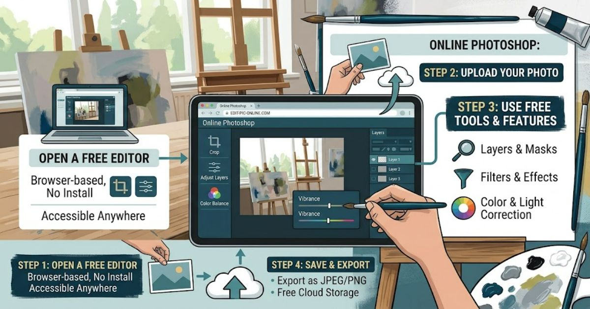 Online Photoshop: How to Edit Photos for Free in Your Browser